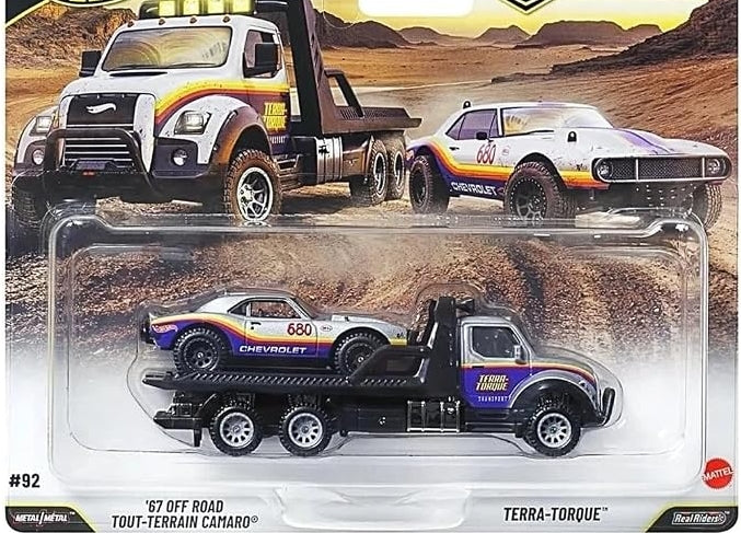 Hot Wheels Team Transport '67 Camaro Off-Road with Terra-Torque Hauler