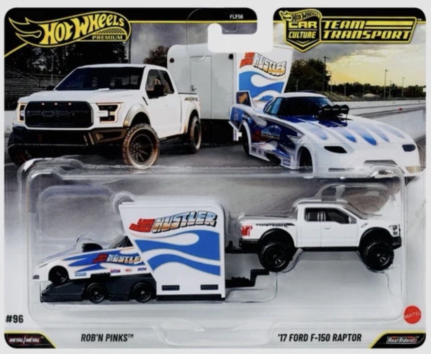 Hot Wheels Ford Raptor & Funny Car Team Transport